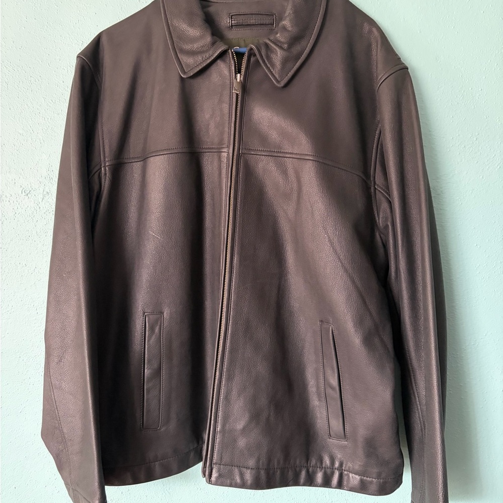 Men's Black Eddie Bauer Leather Jacket